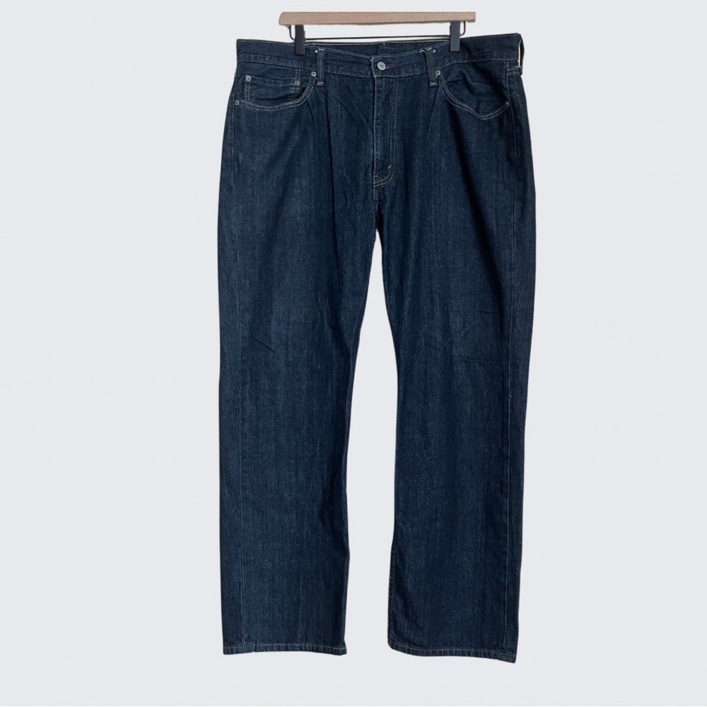 Levi's Men's 514 Dark Blue Denim Jeans Size 40 X 32 Straight Leg Classic Cotton
